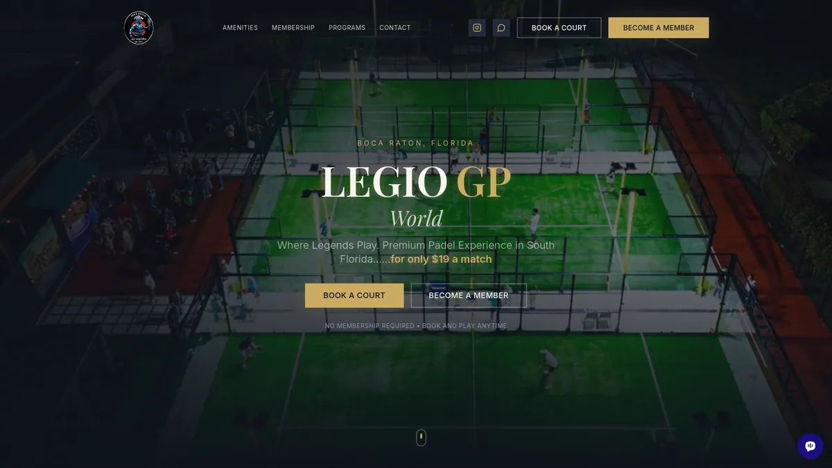 Padel courts at Legio GP Padel World
